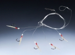 BALZER Norwegensystem mit Circle Haken echte Fischhaut Dorsch Seelachs Makrele